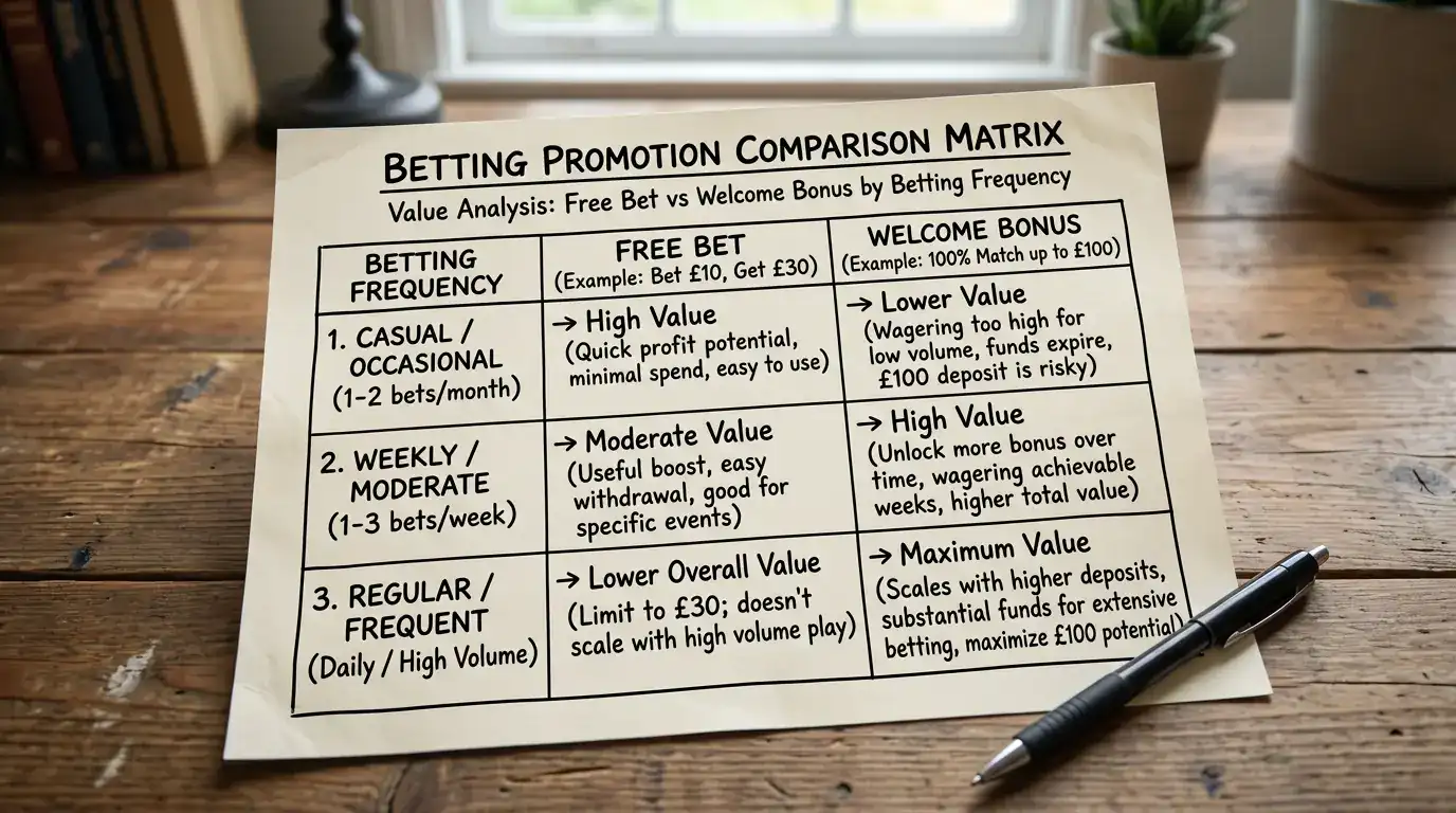 Free bet срещу начален бонус — сравнение на стойност за снукър