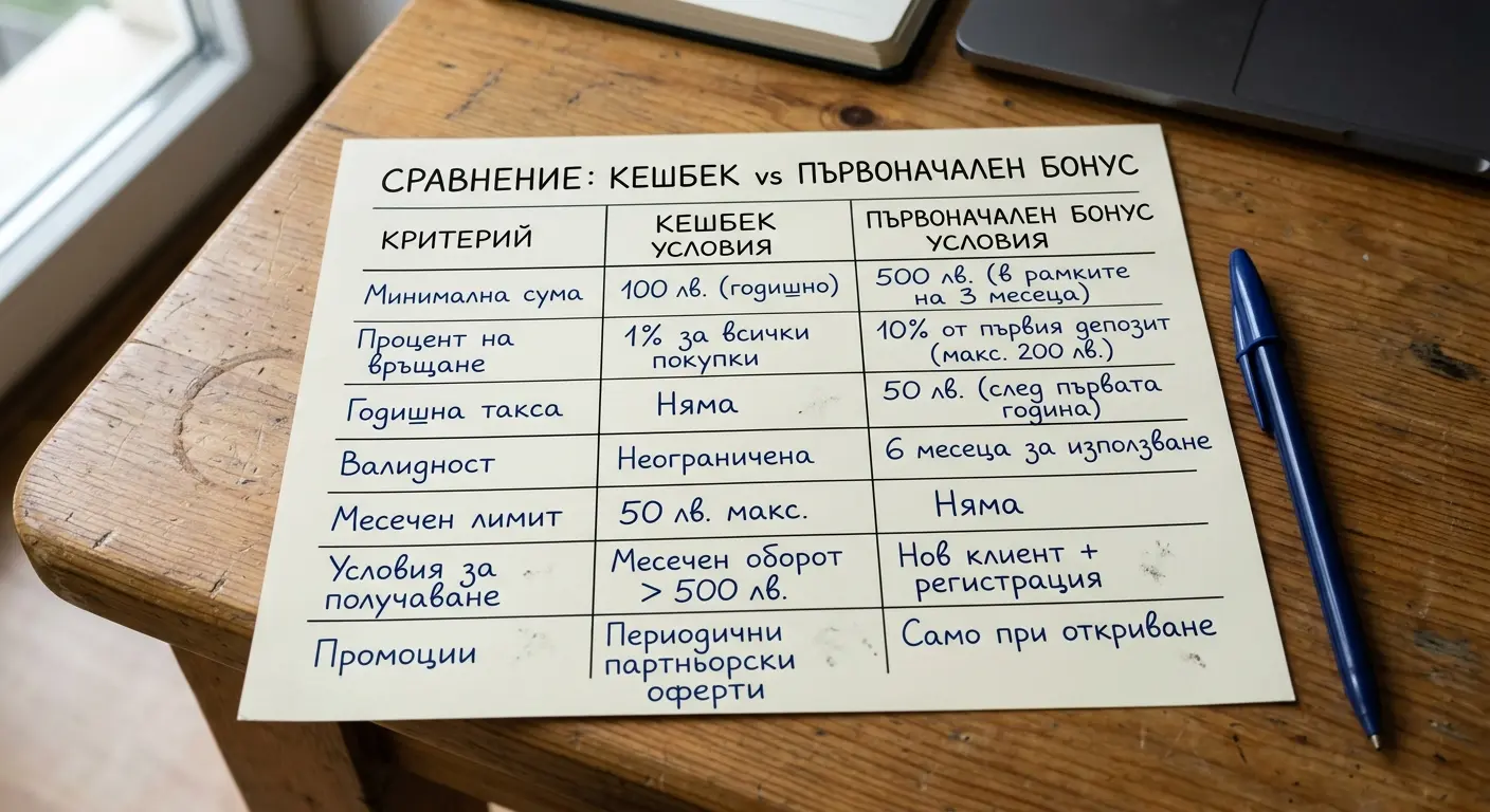 Кешбек срещу начален бонус — кога кешбекът е по-изгоден