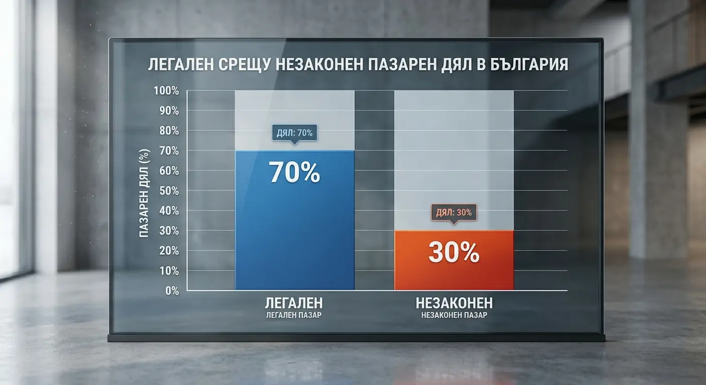 Нелегален пазар в България — 87-91 процента от GGR